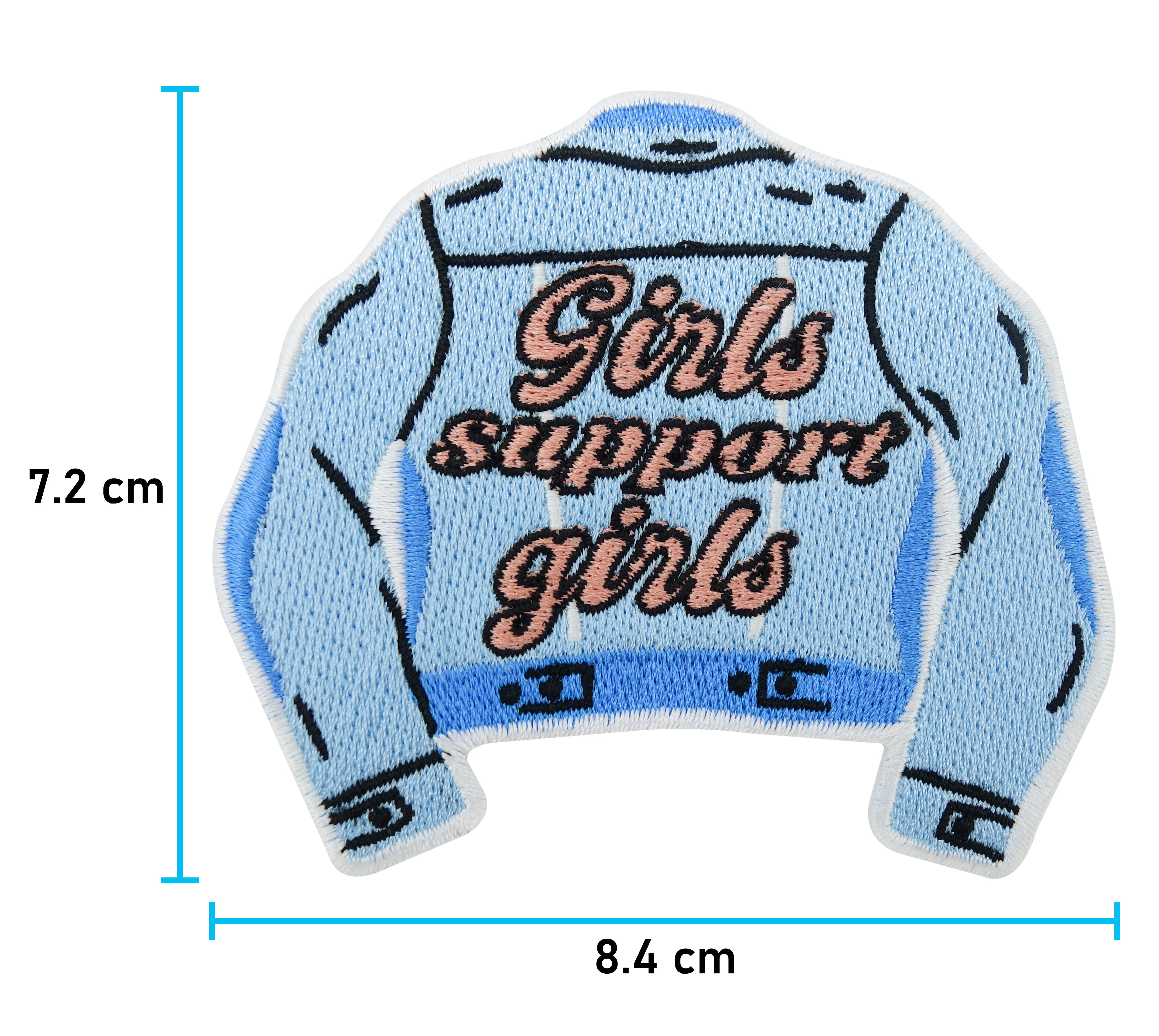 Jeansjacken Patch mit der Maße: 7,2 x 8,4 cm