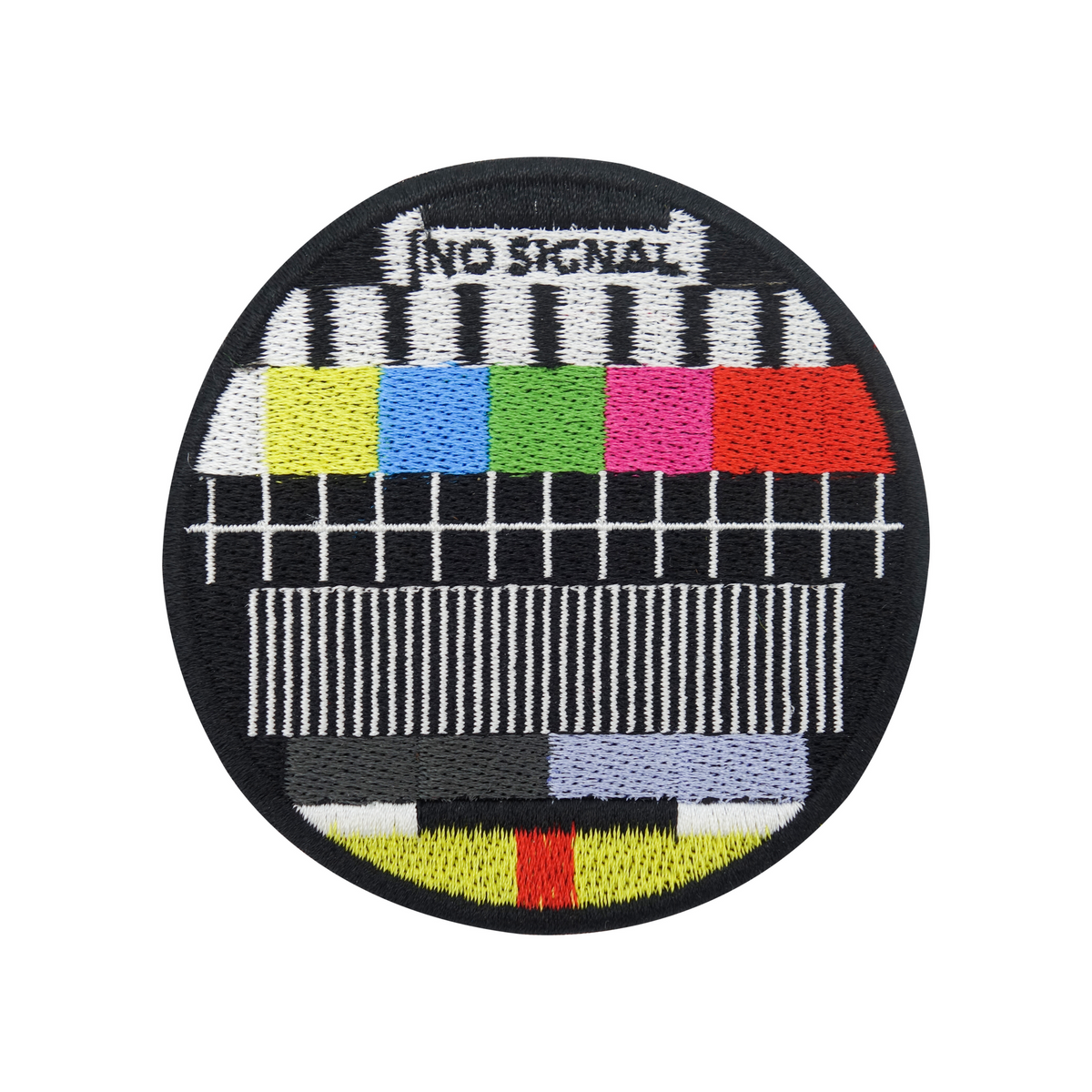 No Signal Retro Fernseher | Vintage Klett Patches, Aufnäher, Old School Klettpatches, Outdoor Badge, Klettpatch Rund, Finally Home