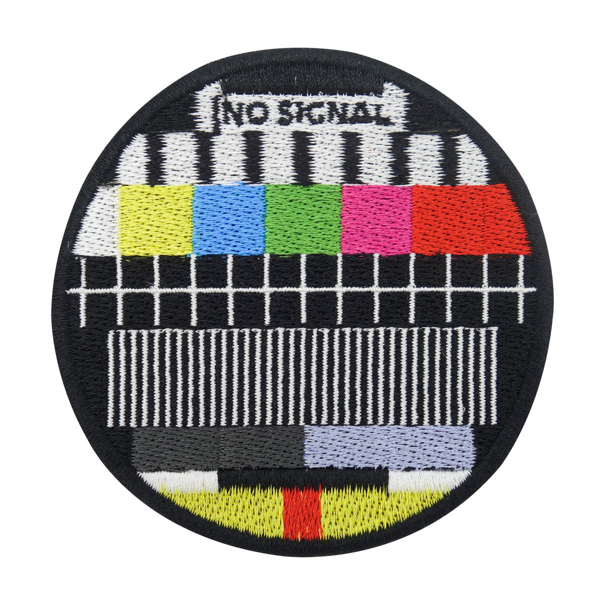 Schwarz und bunter No Signal Patch 