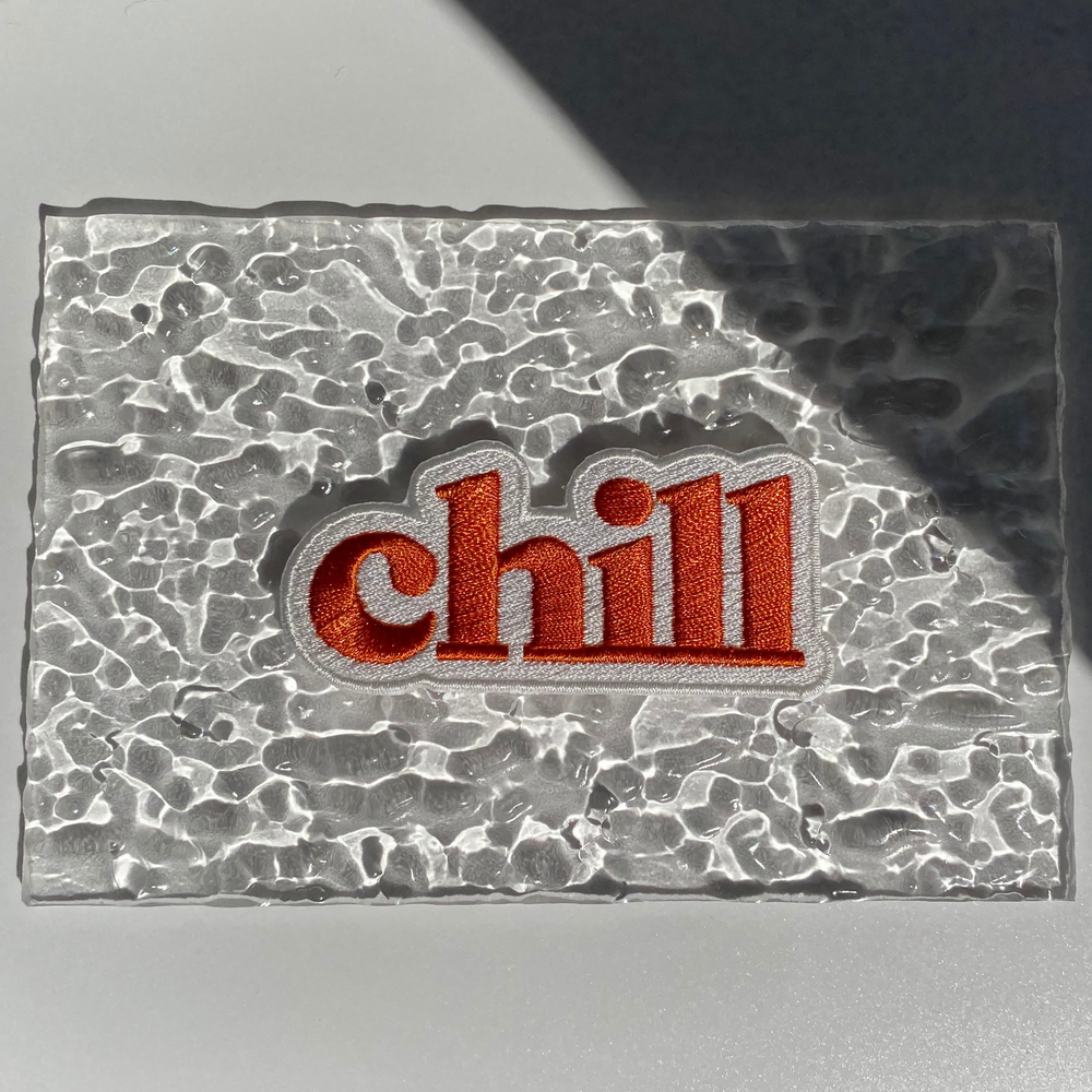 Chill Patch mit schönem Hintergund