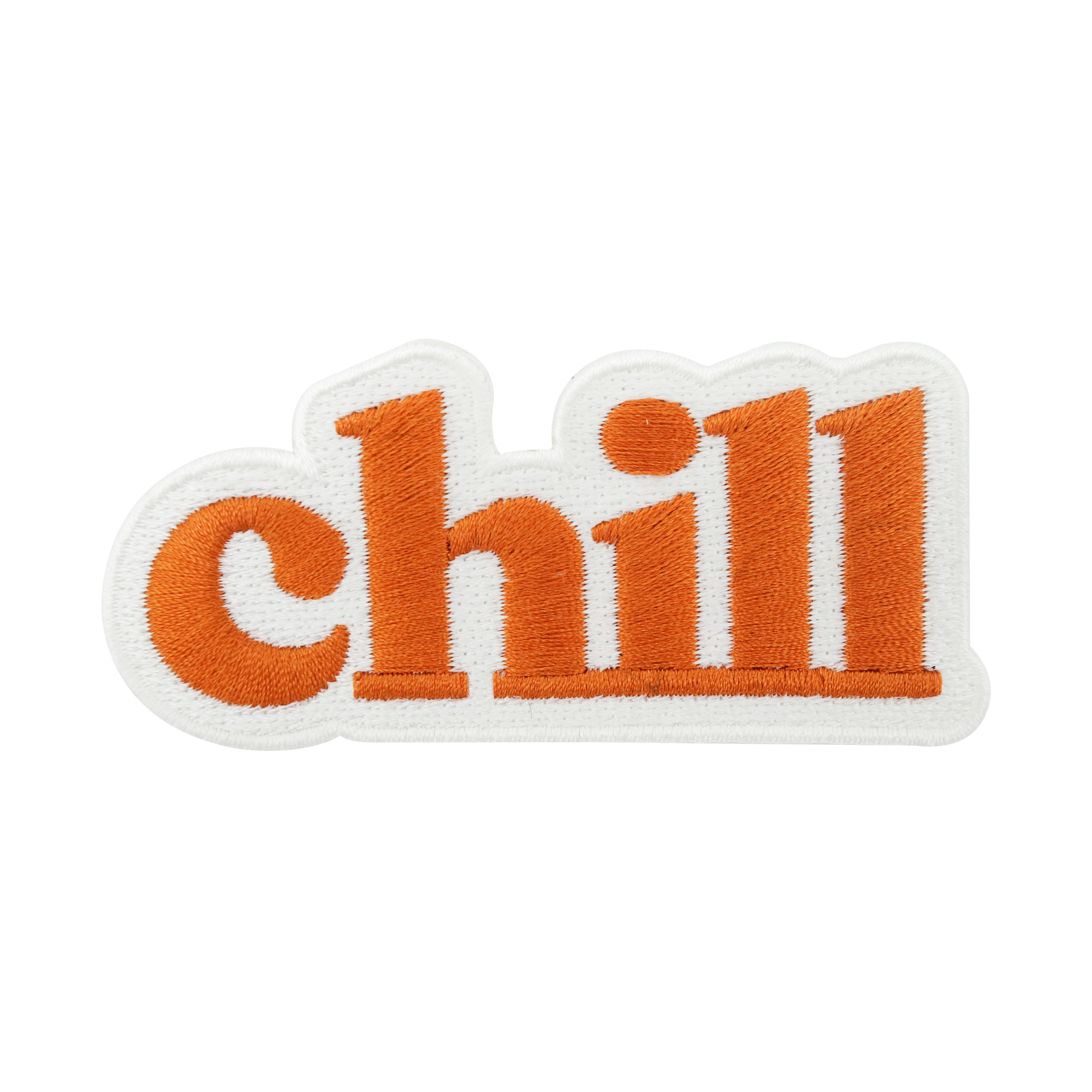 Oranger Chill Bügelpatch | Retro Spruch Patches | Keep Cool Flicken