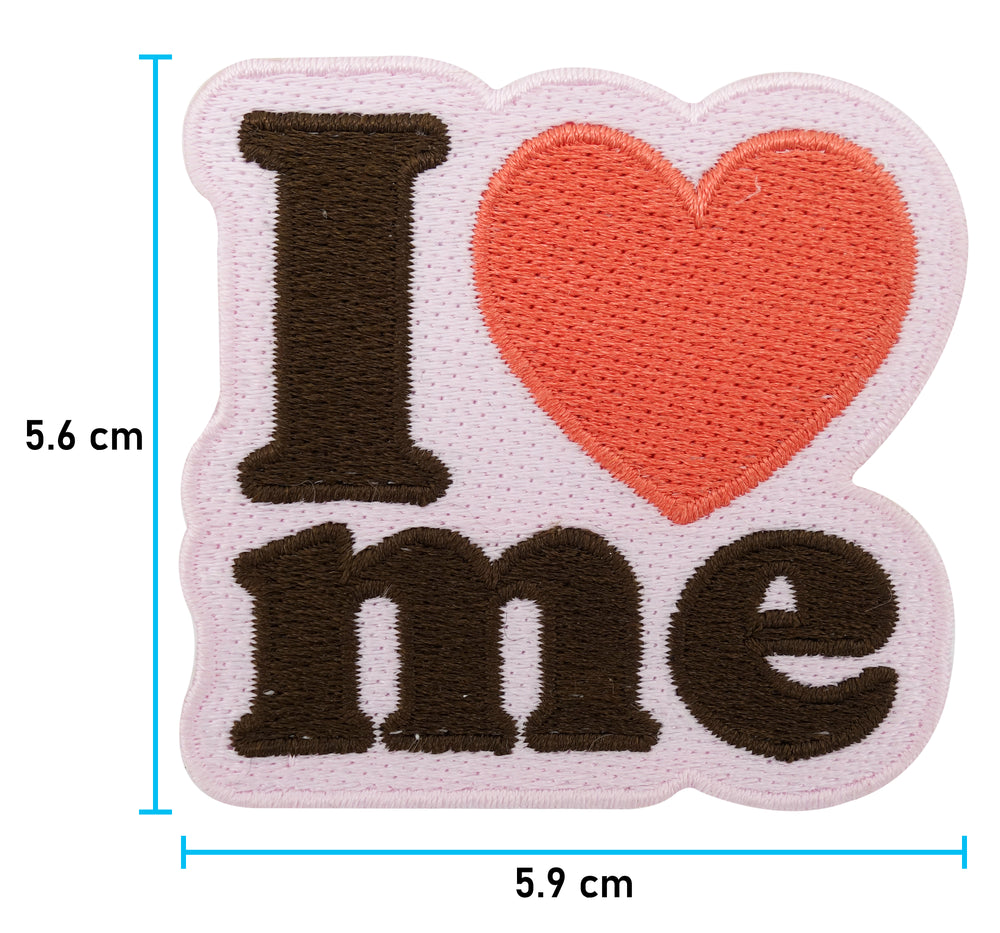 I Love Me Patch mit der Maße: 5,6 x 5,9 cm