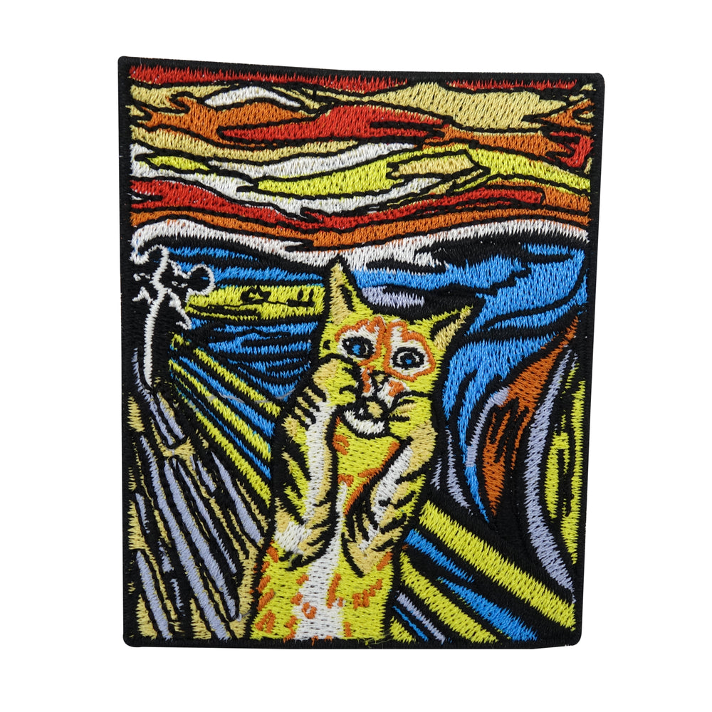 Bunter "Der Schrei" Katzen Patch  