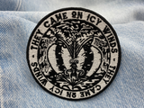 Wikinger Schiff Patch auf blauer Jeans