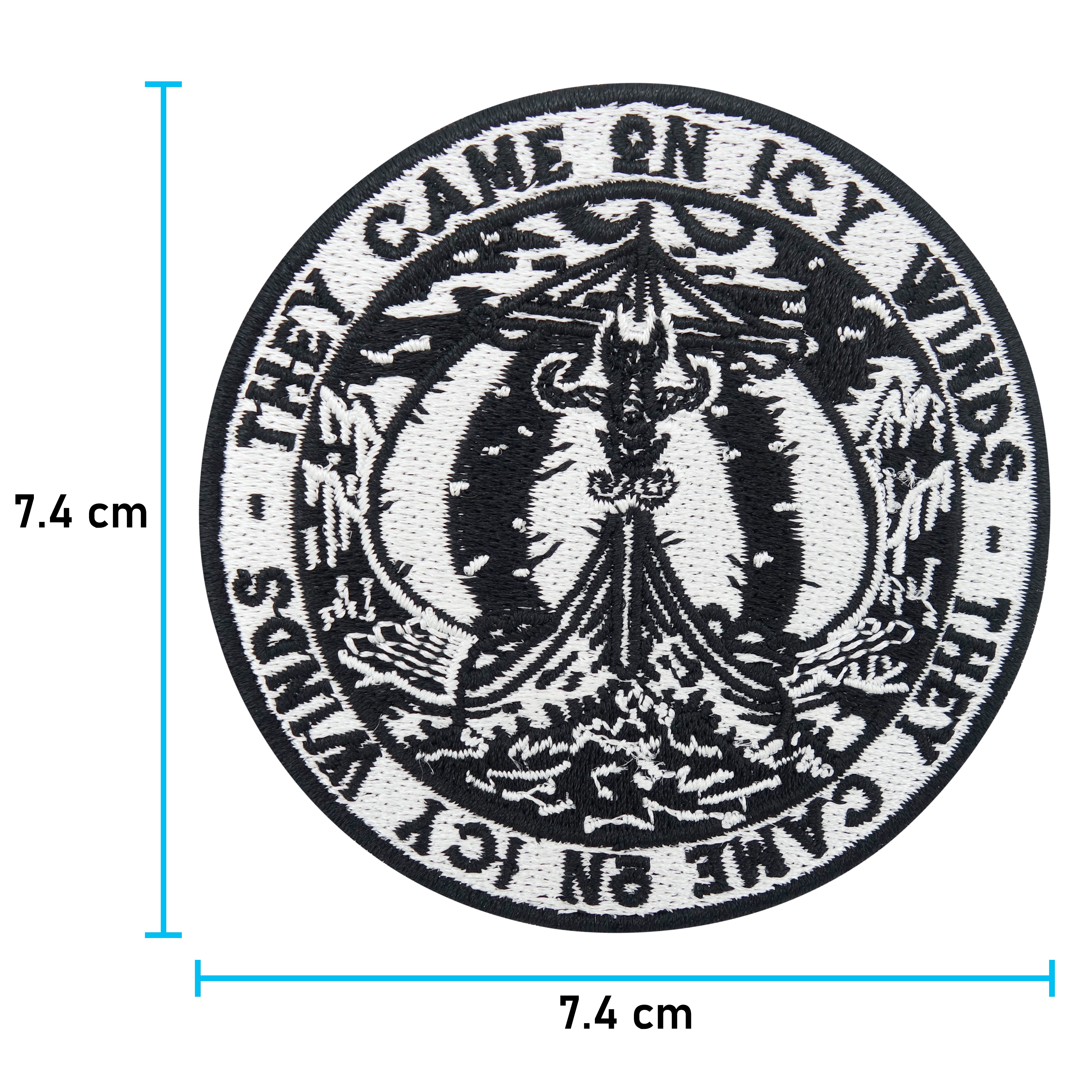 Wikinger Schiff Patch mit der Maße: 7,4 x 7,4 cm 