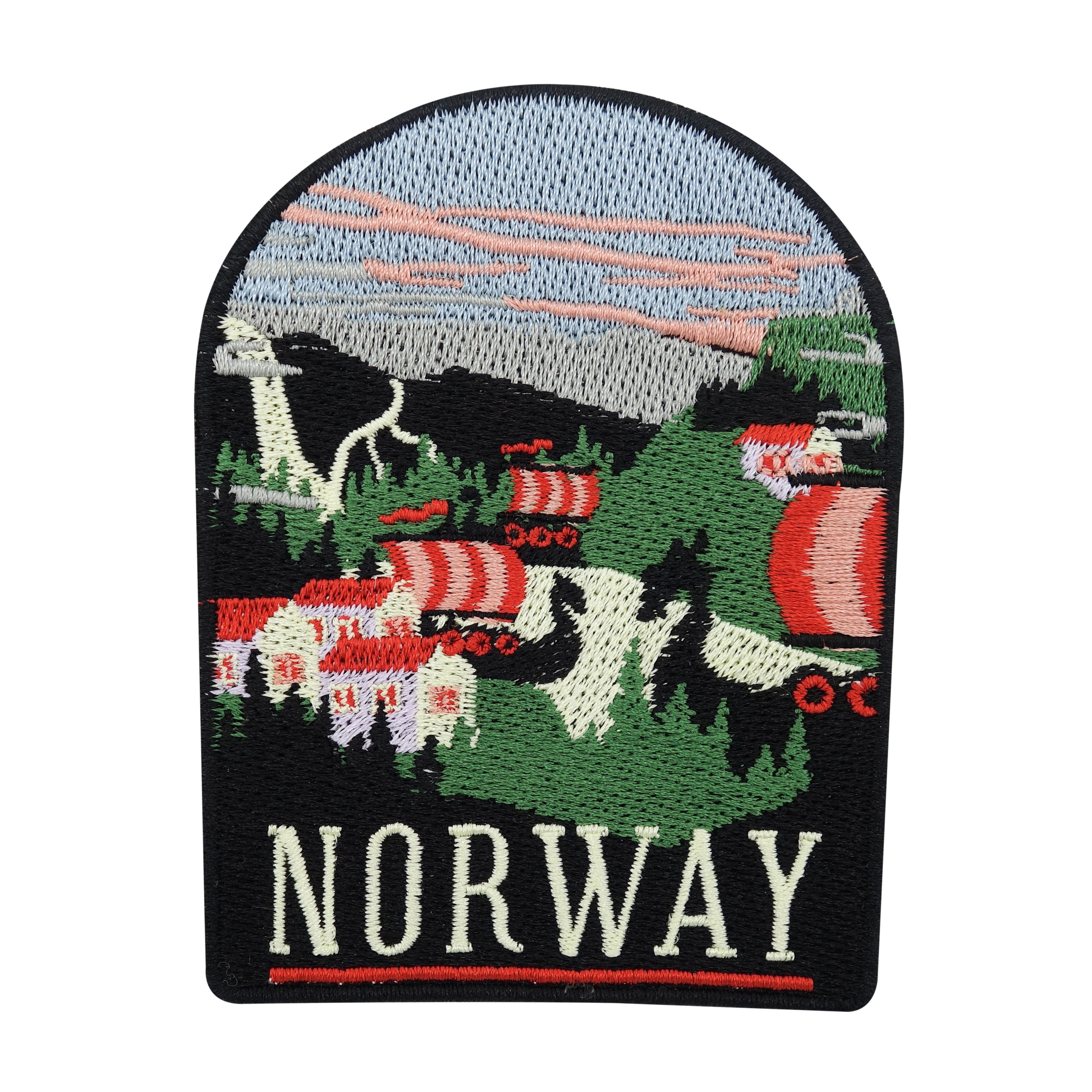 Schwarz,grün,roter Norwegen Wikinger Patch 