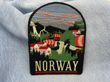 Norwegen Patch auf blauer Jeans