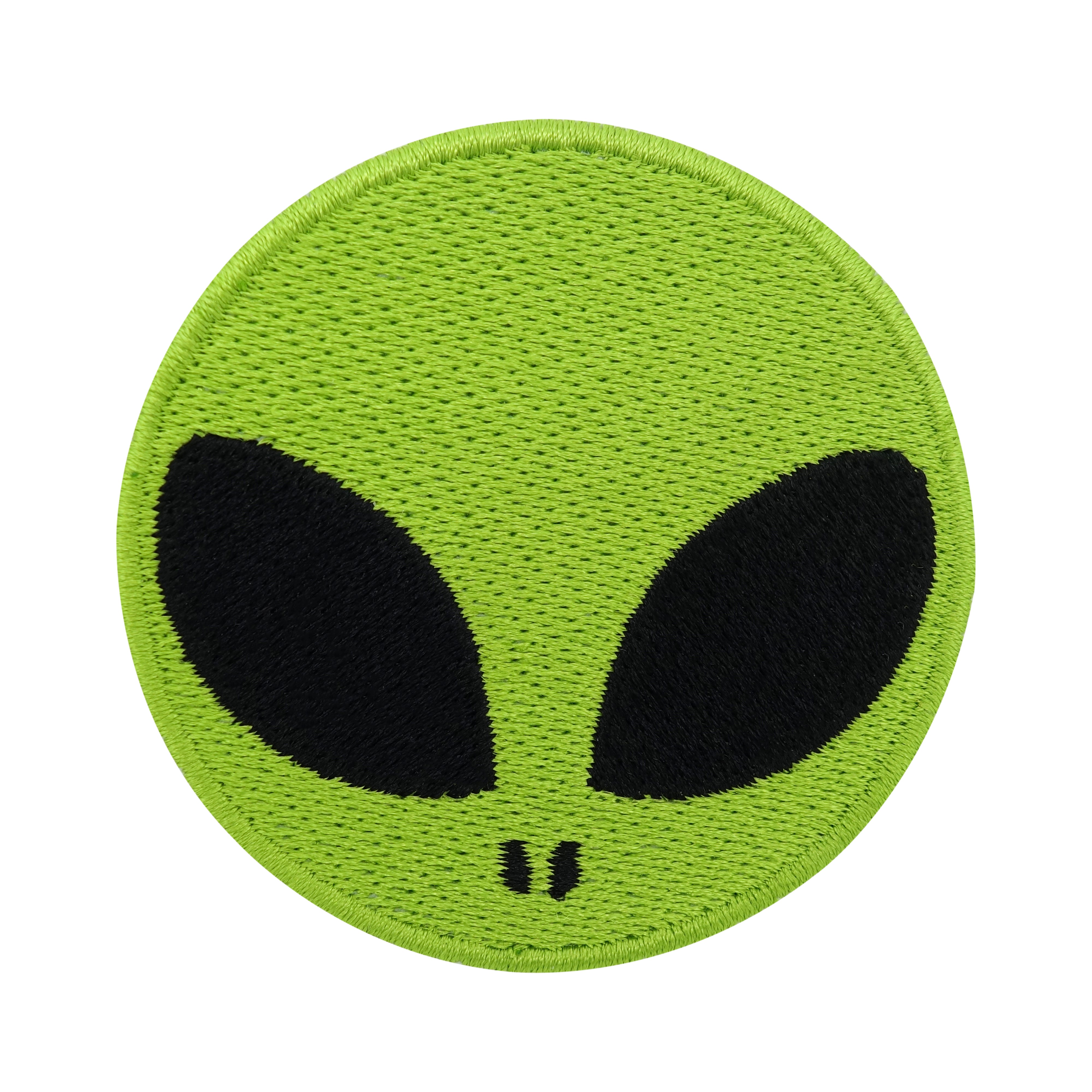 Grüner Alien Kopf Patch 
