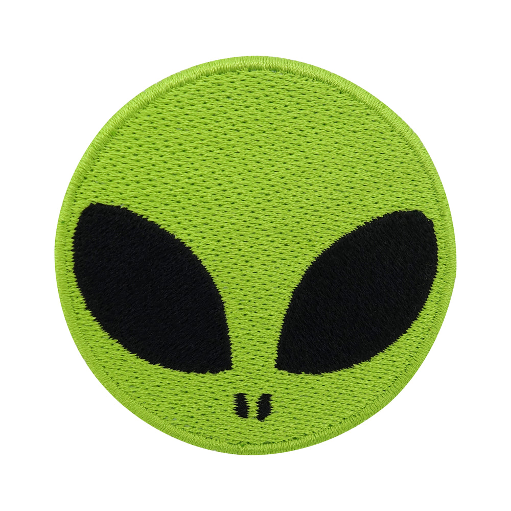 Grüner Alien Kopf Patch 