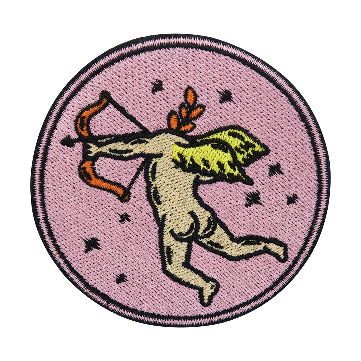 Pinker Engel ohne Kopf mit Pfeil und Bogen Patch 