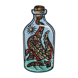 Blauer Krake in der Flasche Patch