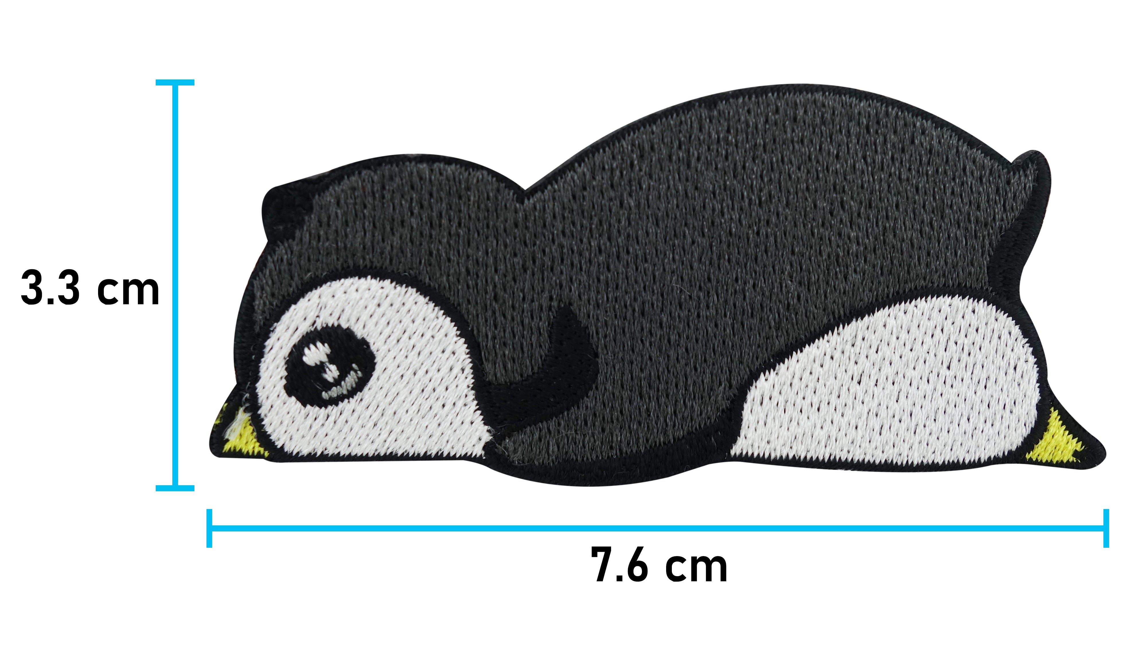 Pinguin Patch mit der Maße: 3,3 x 7,6 cm 