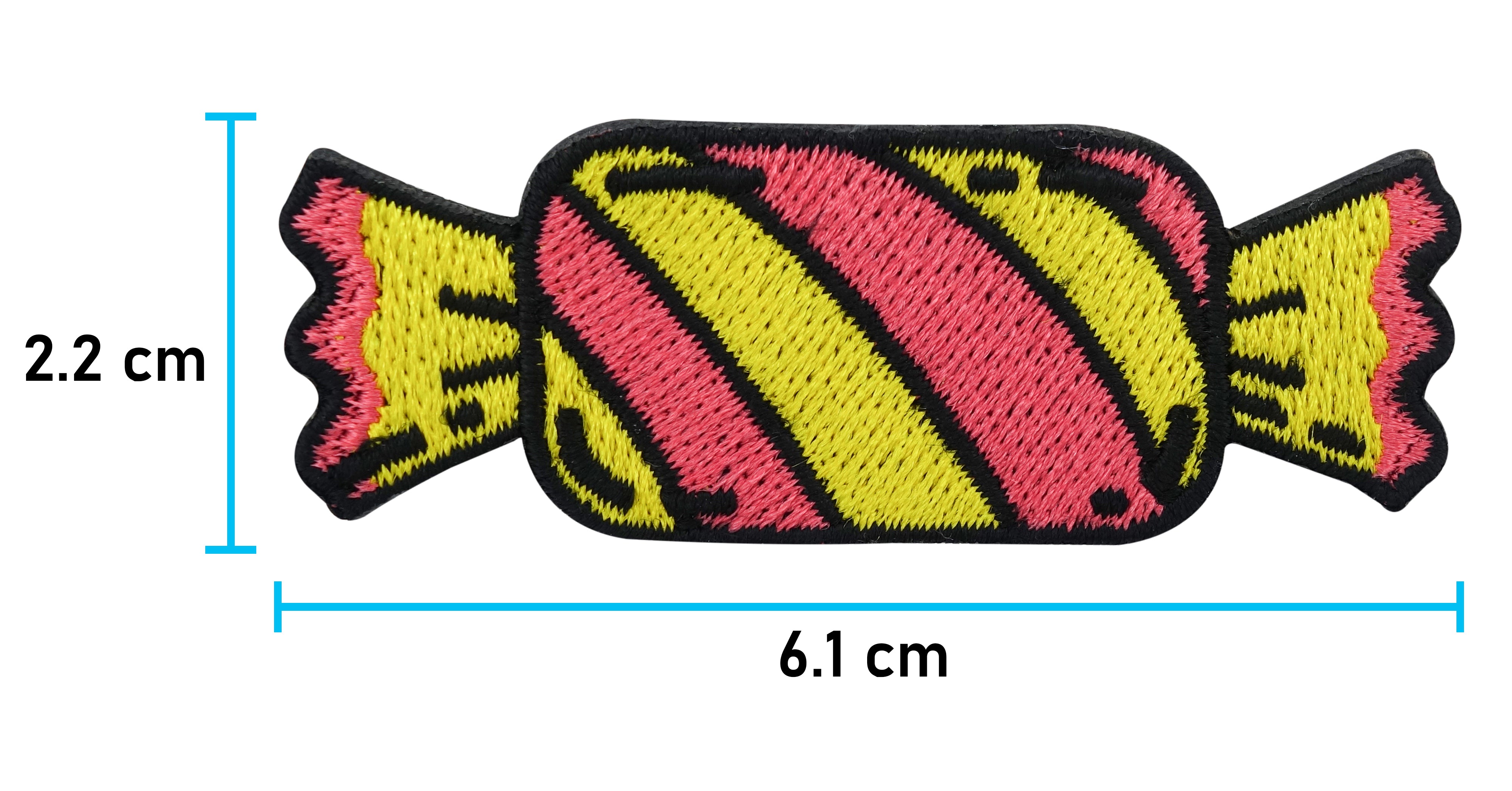 Bonbon Patch mit der Maße: 2,2 x 6,1 cm