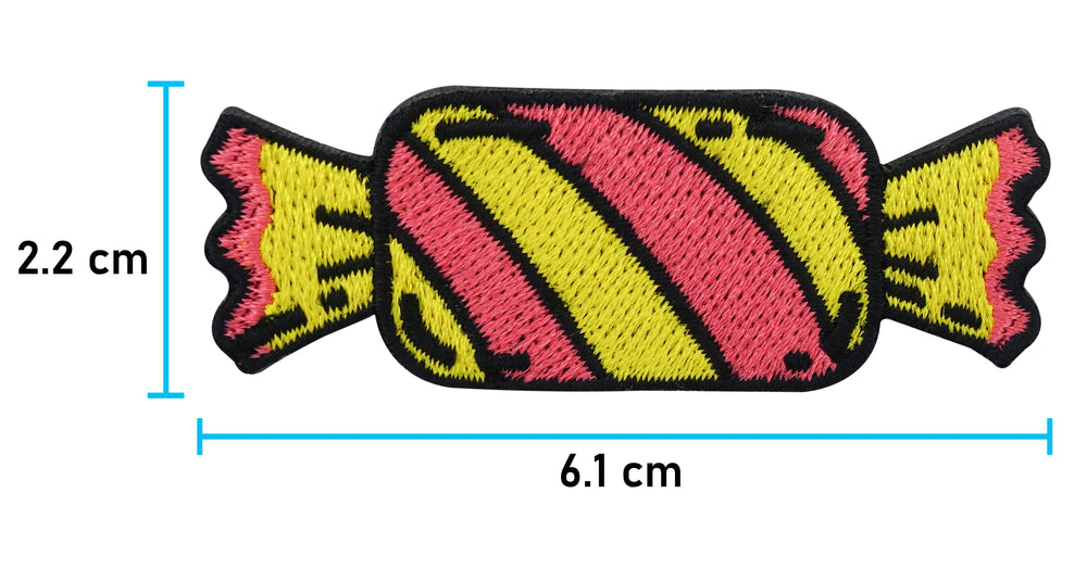 Bonbon Patch mit der Maße: 2,2 x 6,1 cm