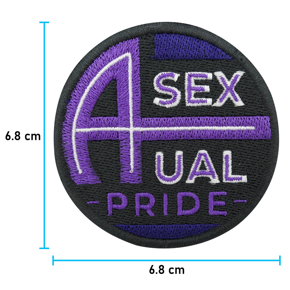 A Sexual Pride Patch mit der Maße: 6,8 x 6,8 cm 