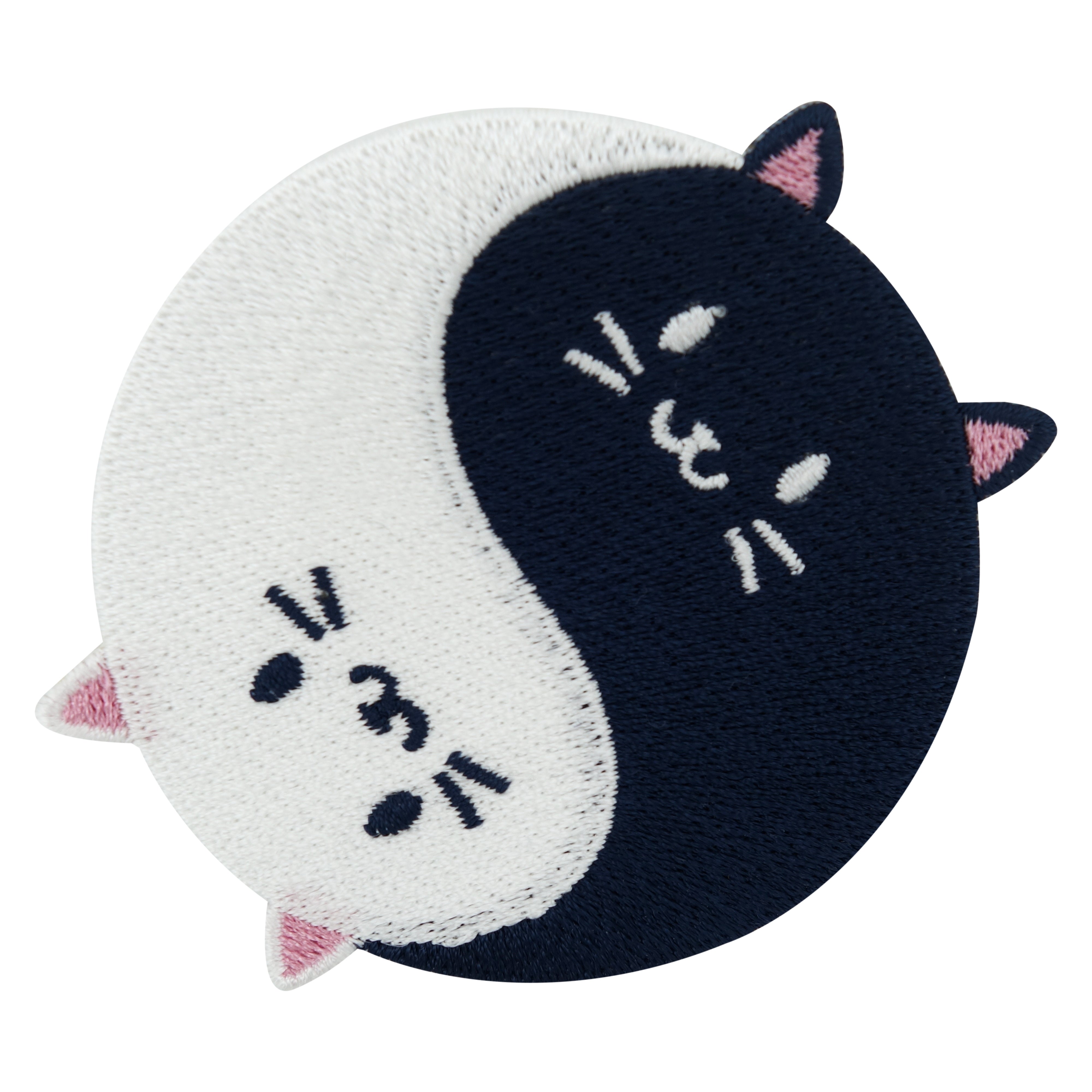 Schwarz-weißer Yin & Yang Katzen Patch