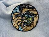 Fotograf Patch auf blauer Jeans