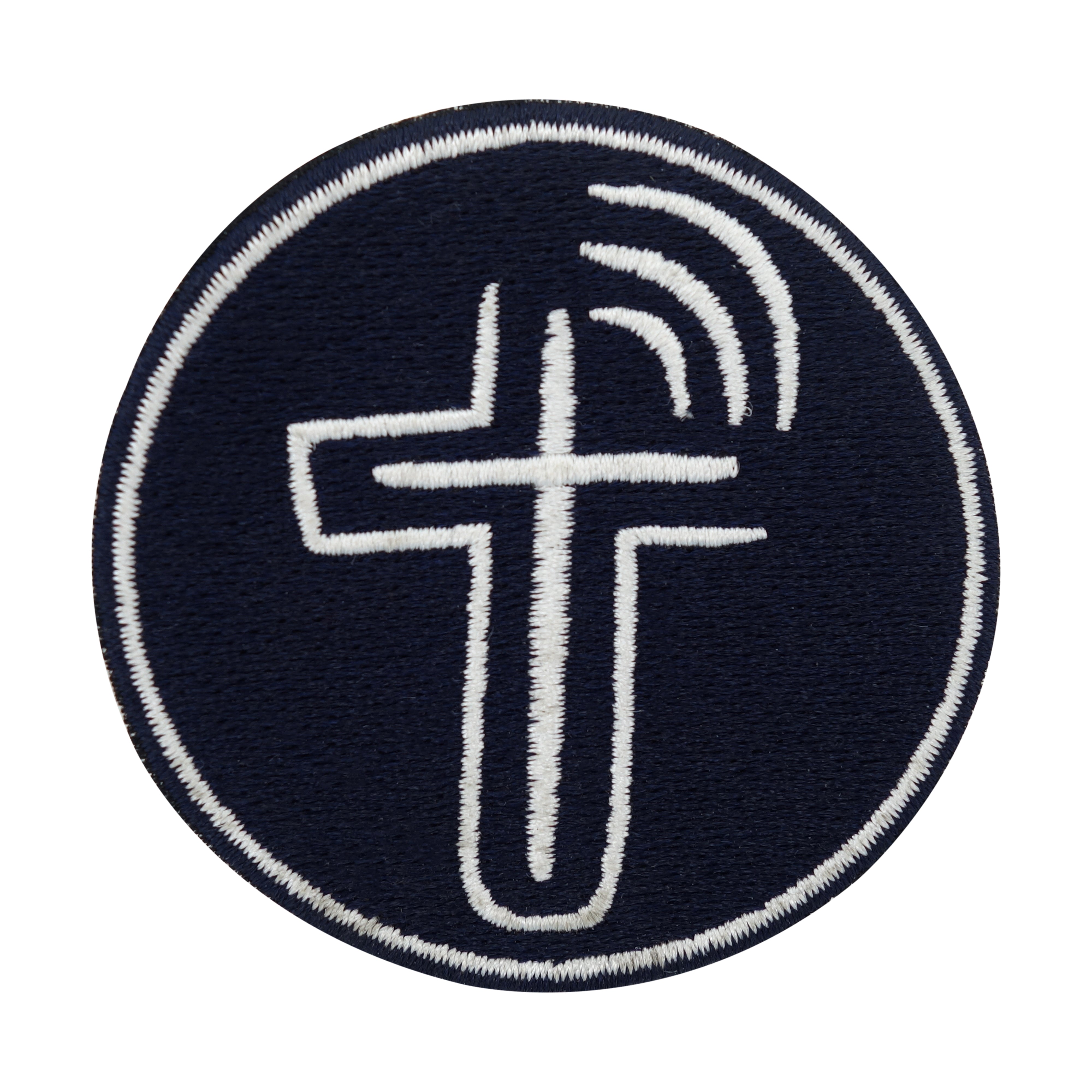Dunkelblauer Christliches Kreuz Patch
