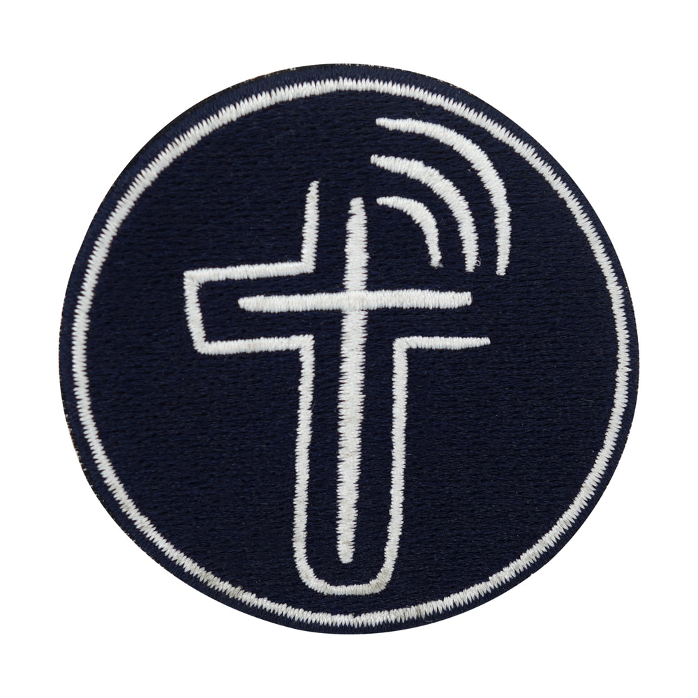 Dunkelblauer Christliches Kreuz Patch