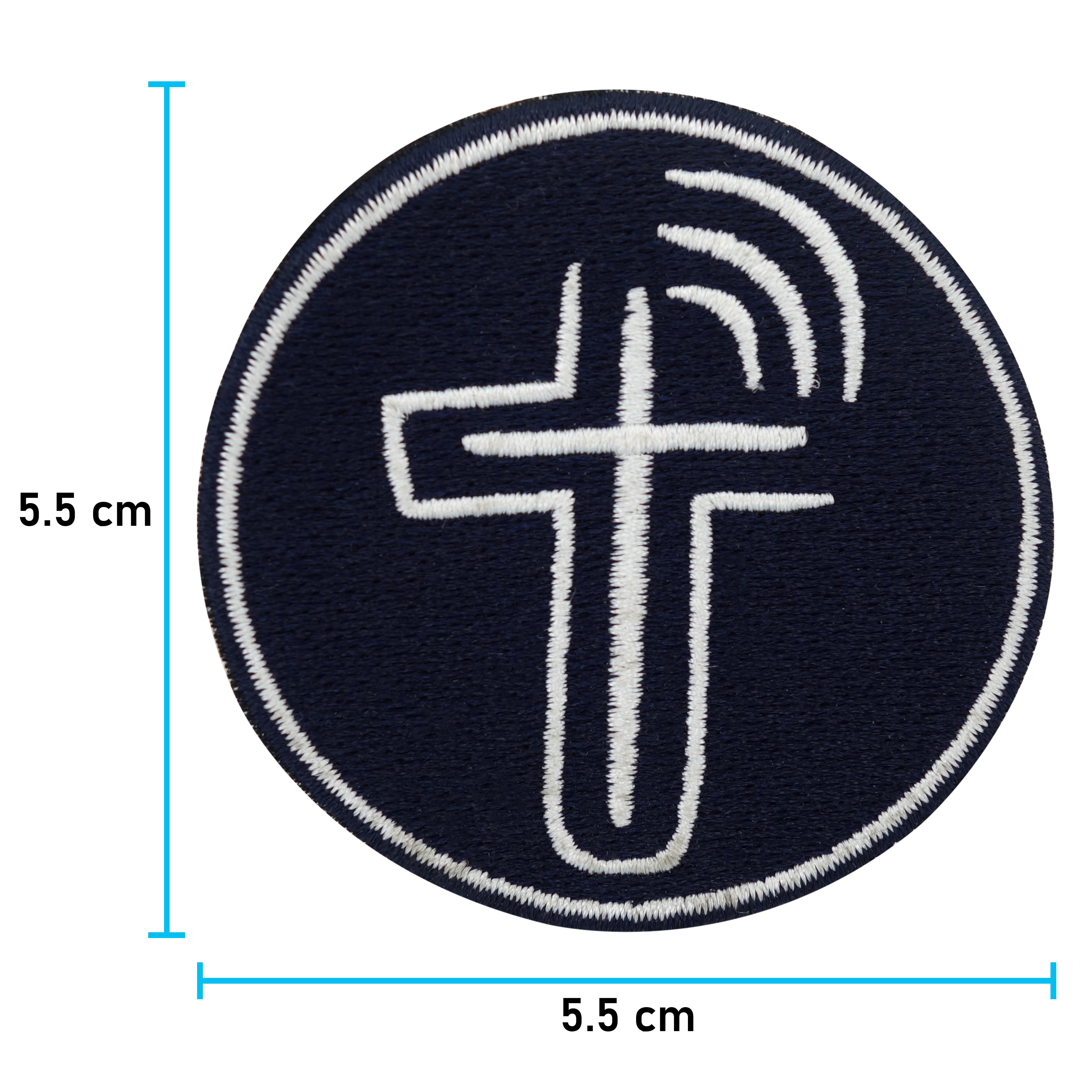 Kreuz Patch mit der Maße: 5,5 x 5,5 cm