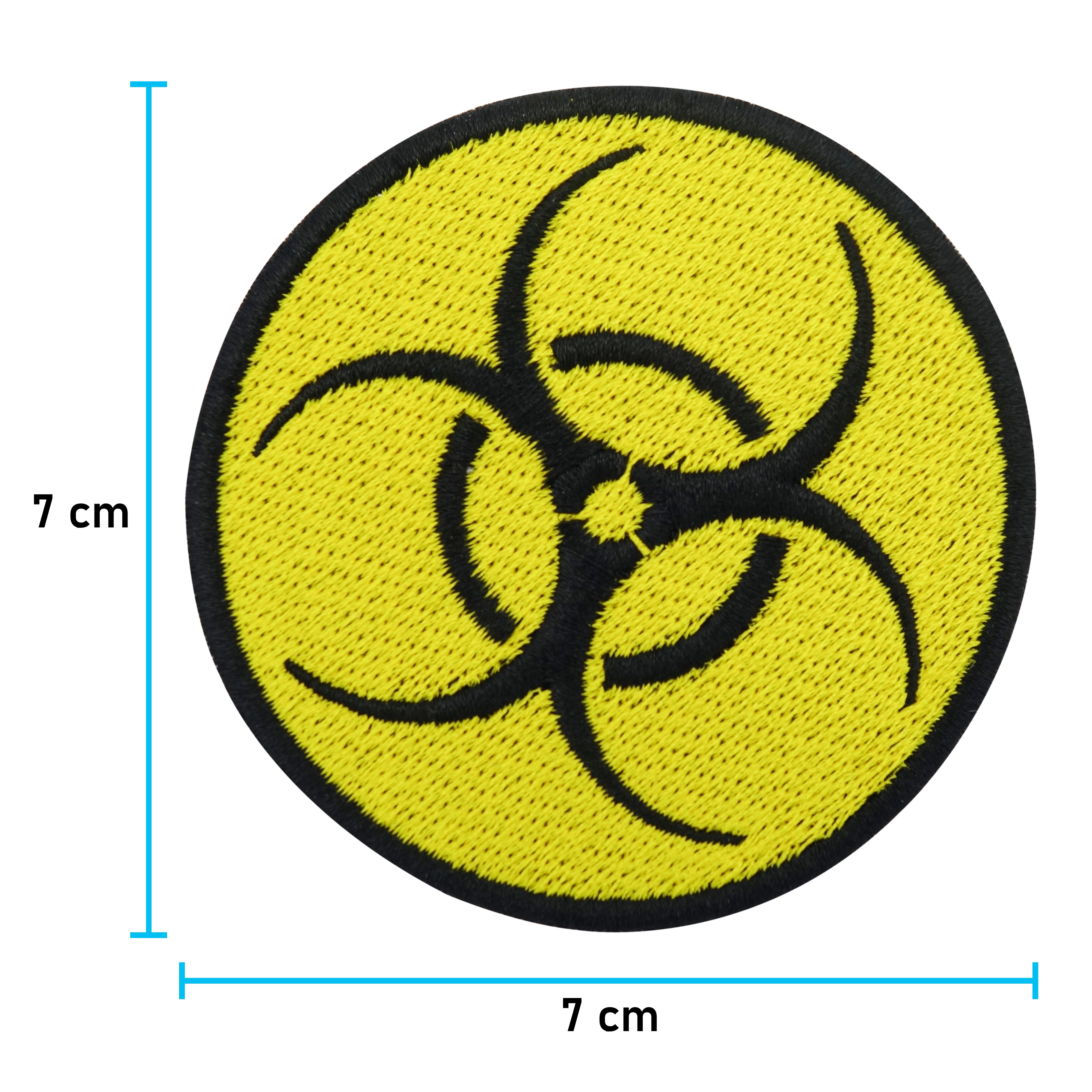 Biohazard Atom Patch mit der Maße: 7 x 7 cm