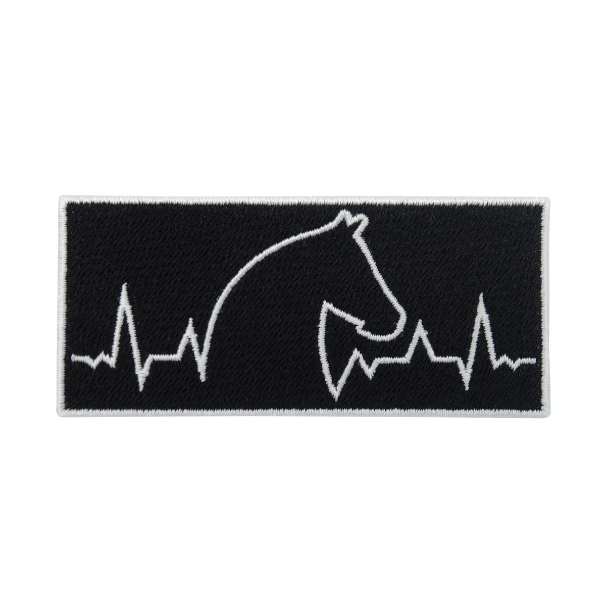 Heartbeat Pferdekopf Patch | Pferd Reiter Aufnäher | Pony DIY Flicken