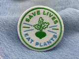 Veggie Patch auf blauer Jeans