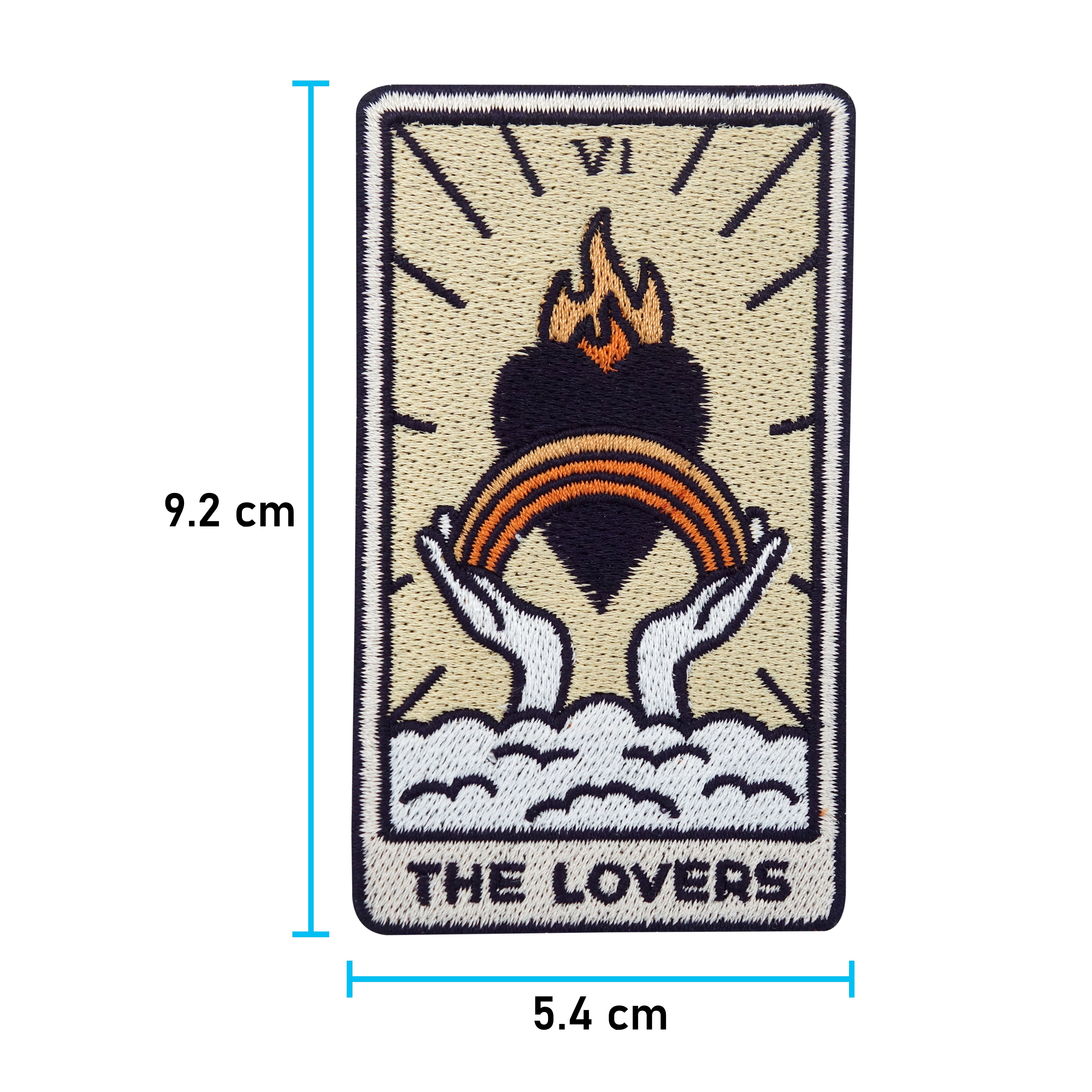 Tarot Karte Patch mit der Maße: 9,2 x 5,4 cm