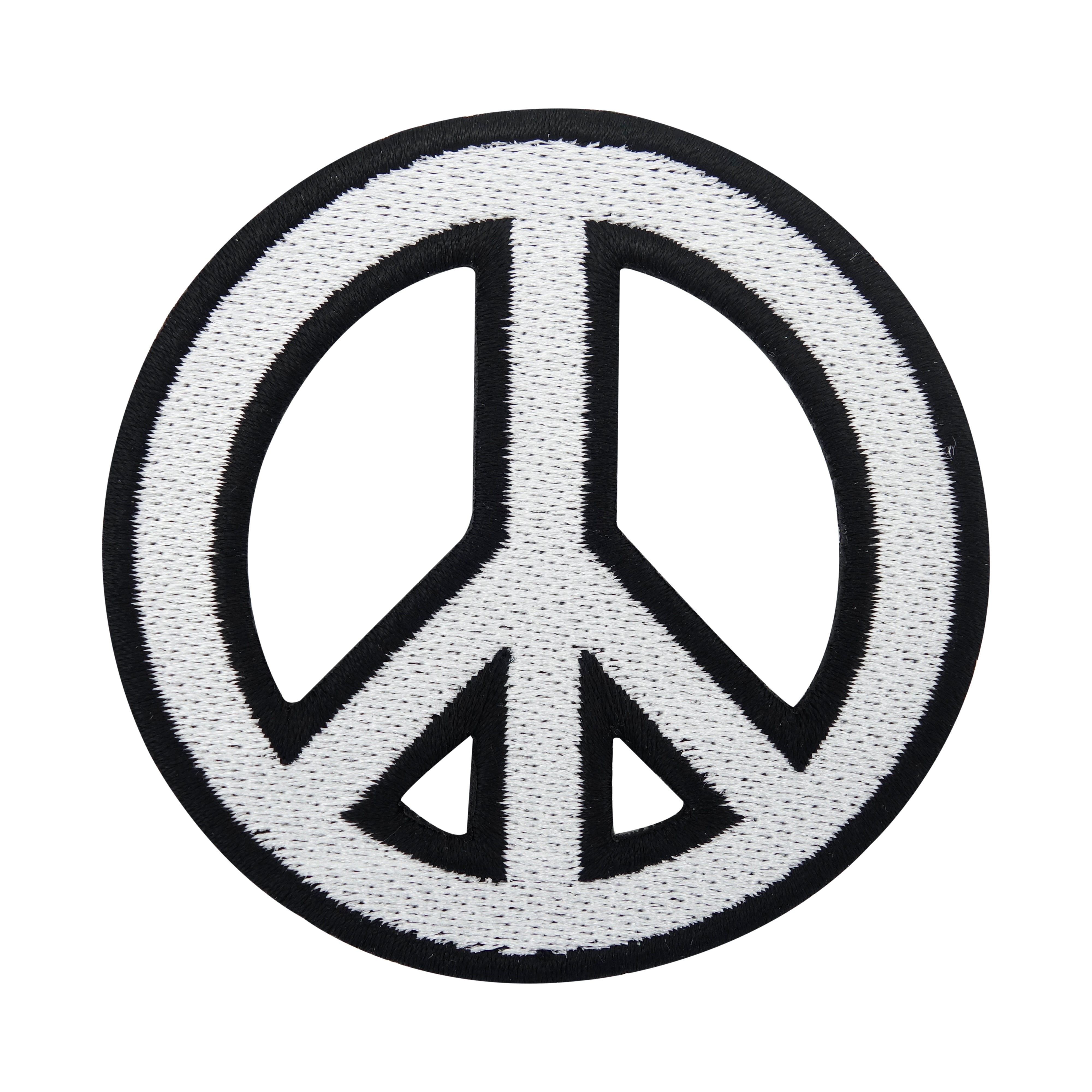 Weißer Peace Zeichen Patch 
