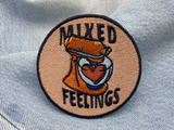 Herz im Mixer Patch auf blauer Jeans