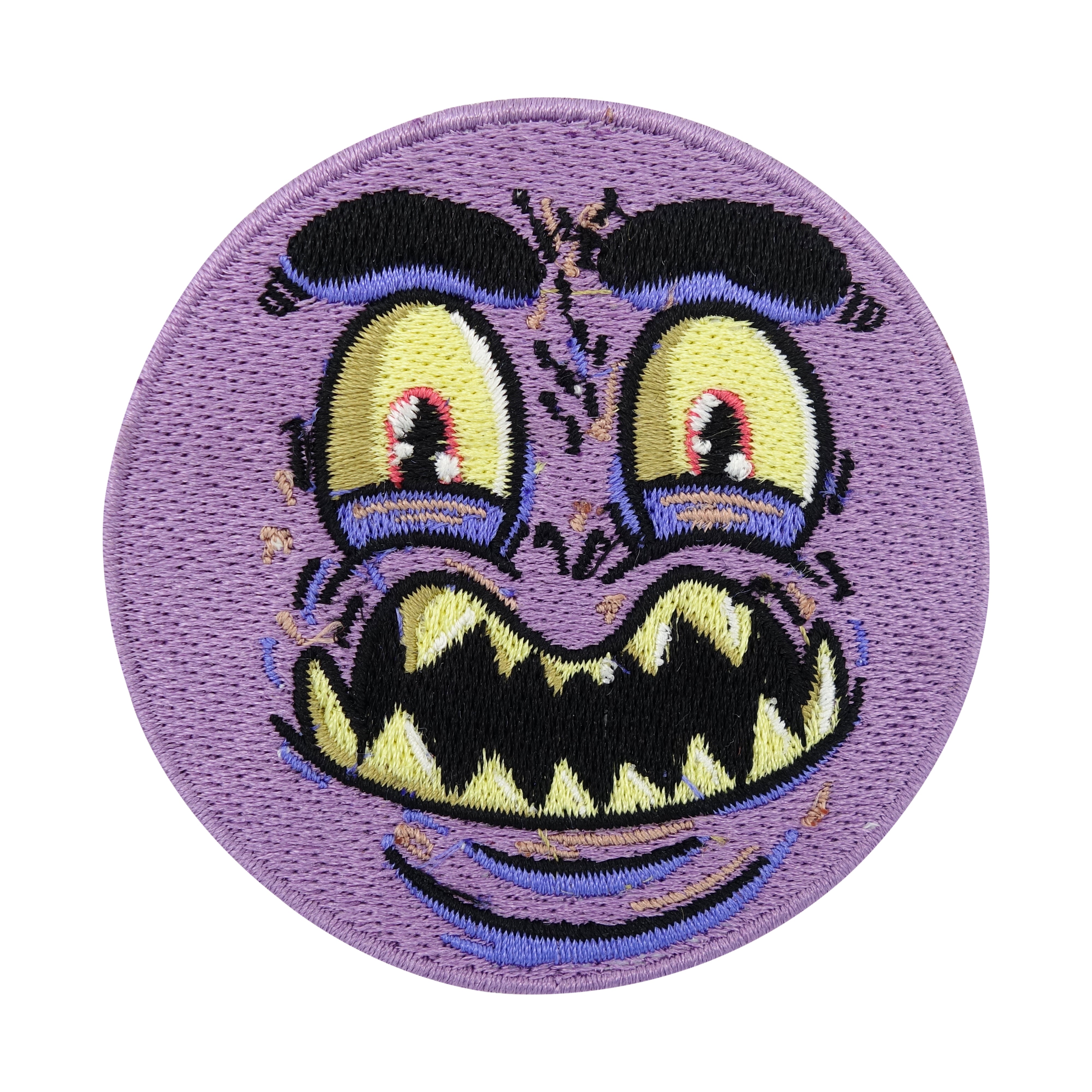 Lila Monster Gesicht Patch