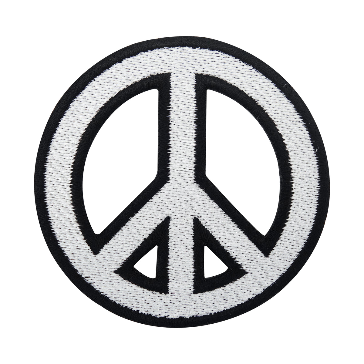 Weißer Peace Zeichen Patch 