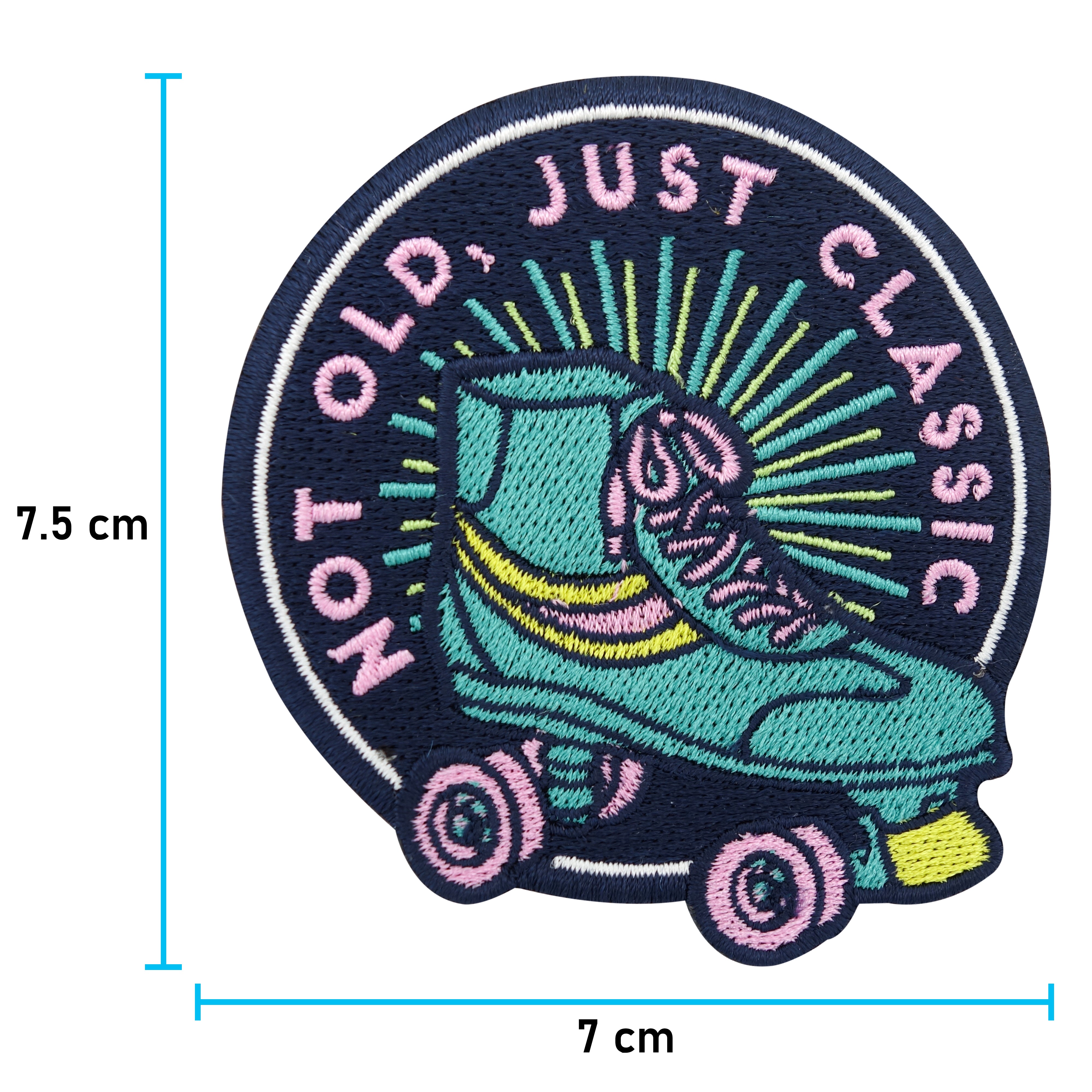 Rollschuhe Patch mit der Maße: 7,5 x 7 cm