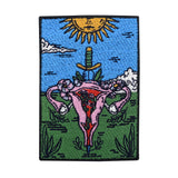 Bunter Landschaft mit Gebärmutter Patch