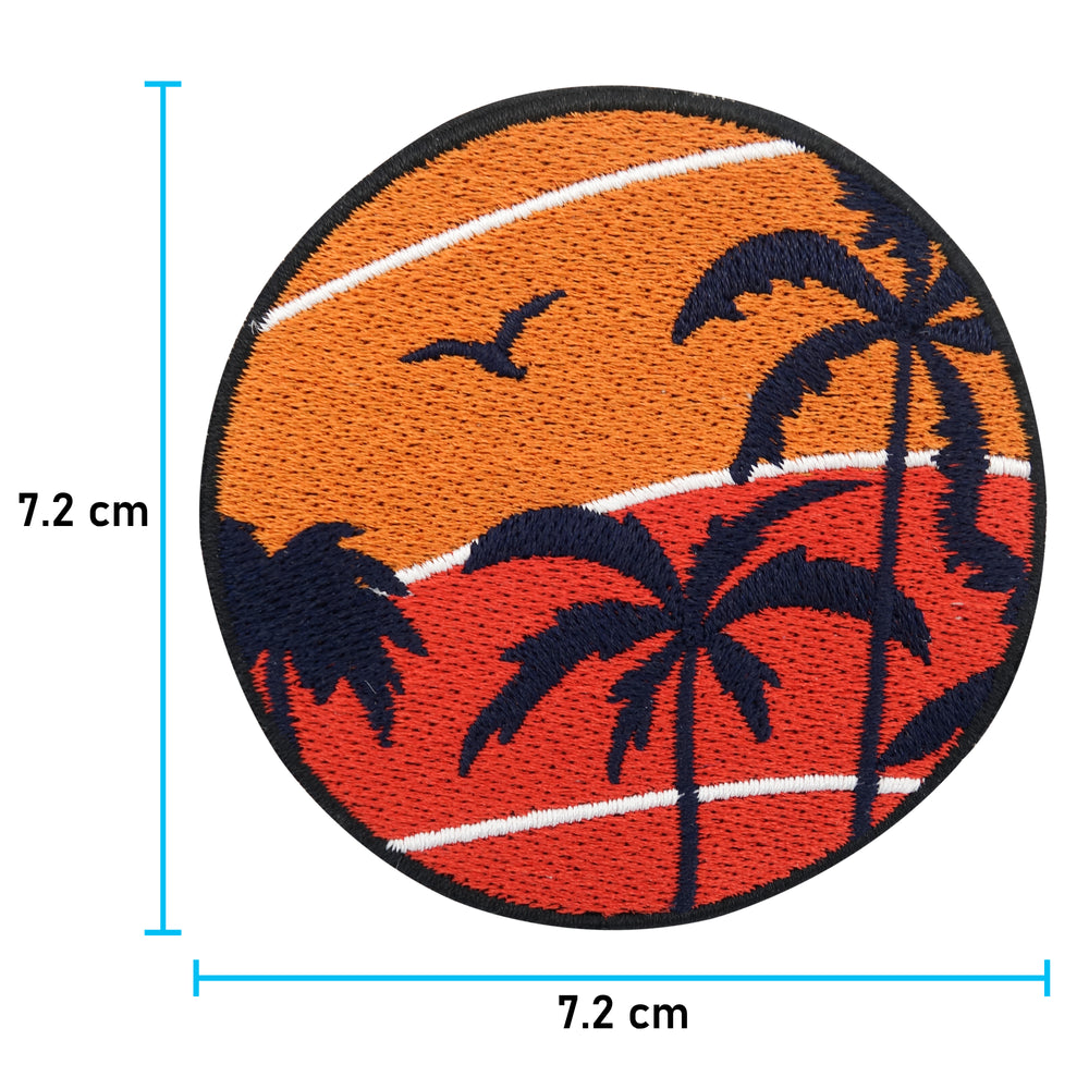 Sonnenuntergang Patch mit der Maße: 7,2 x 7,2 cm