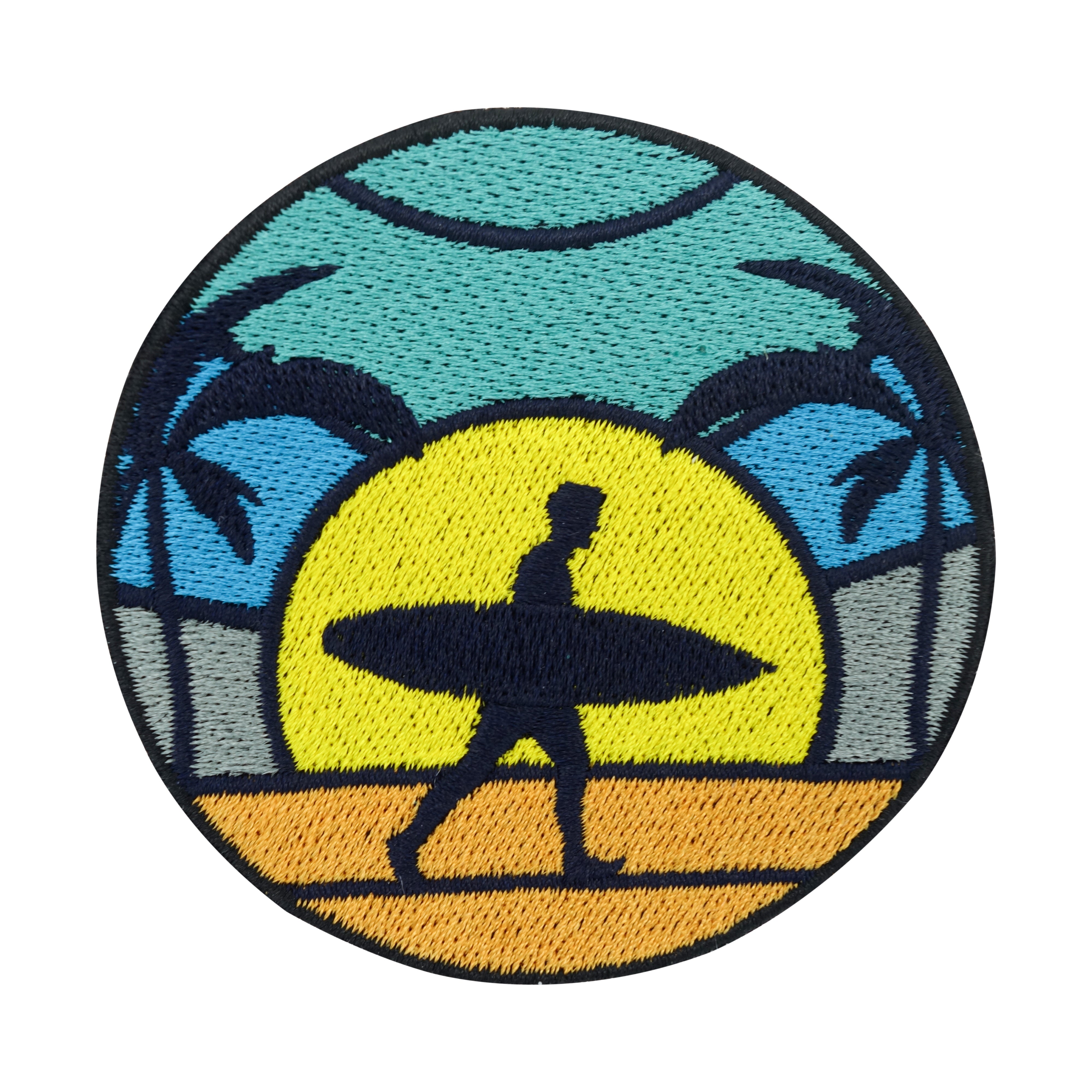 Bunter Surfer am Strand Patch