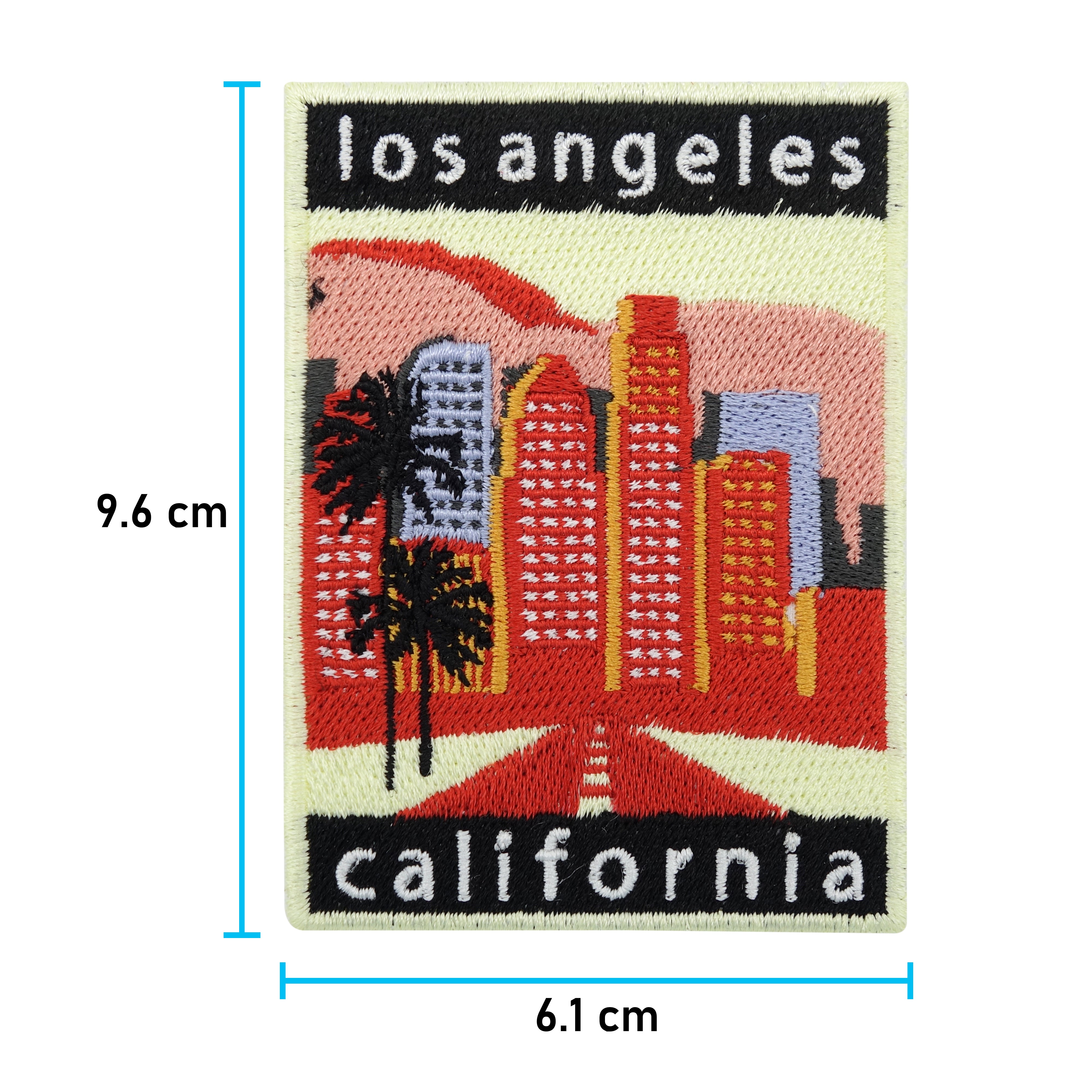Los Angeles Patch mit der Maße: 9,6 x 6,1 cm
