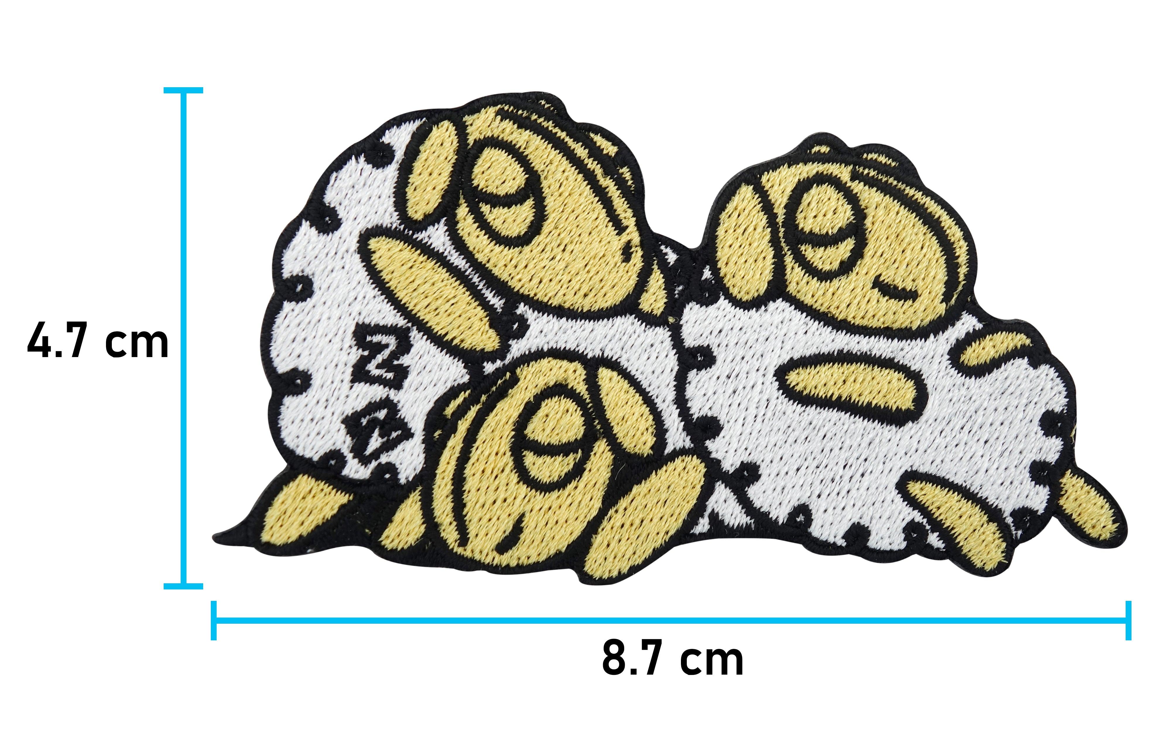 Schlafende Schafe Patch mit der Maße: 4,7 x 8,7 cm