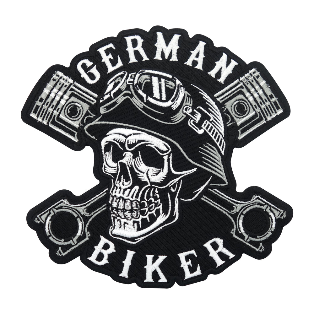 Schwarzer German Biker Totenkopf Patch