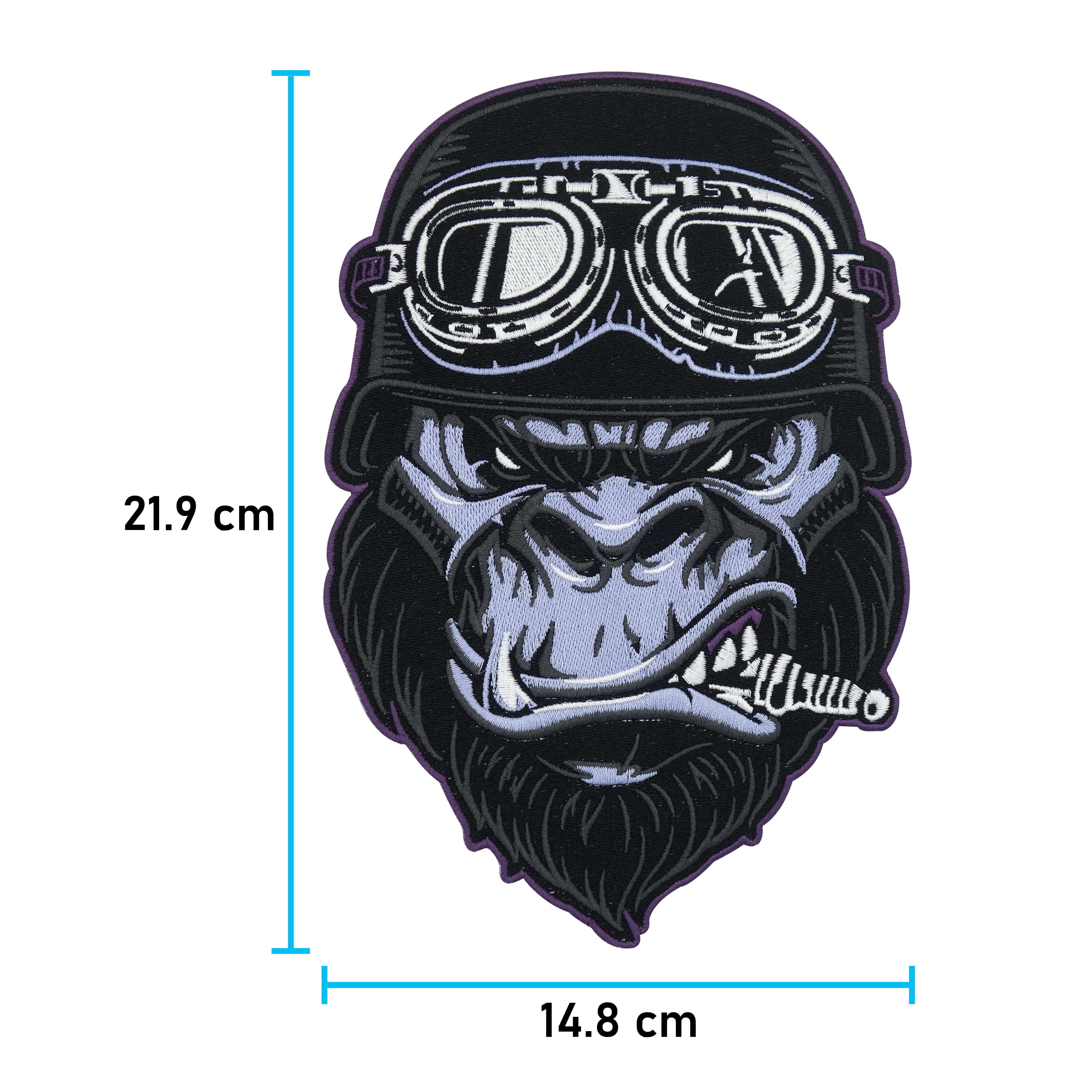 Gorilla Patch mit der Maße: 21,9 x 14,8 cm