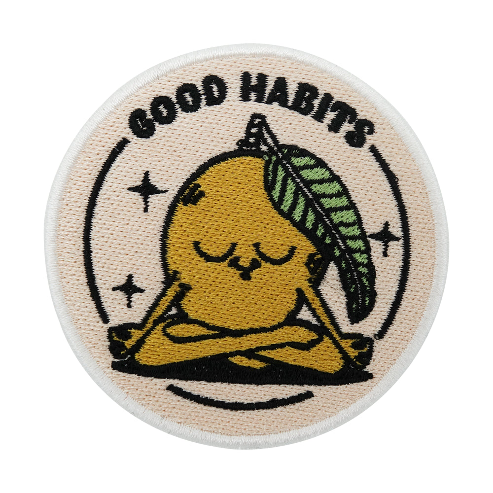 Gelber Good Habits Zitrone meditiert Patch 