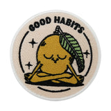 Gelber Good Habits Zitrone meditiert Patch 