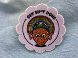 Erdbeer Patch auf blauer Jeans 