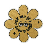 Gelber Blumen Ask Me If I Give A Shit Patch 
