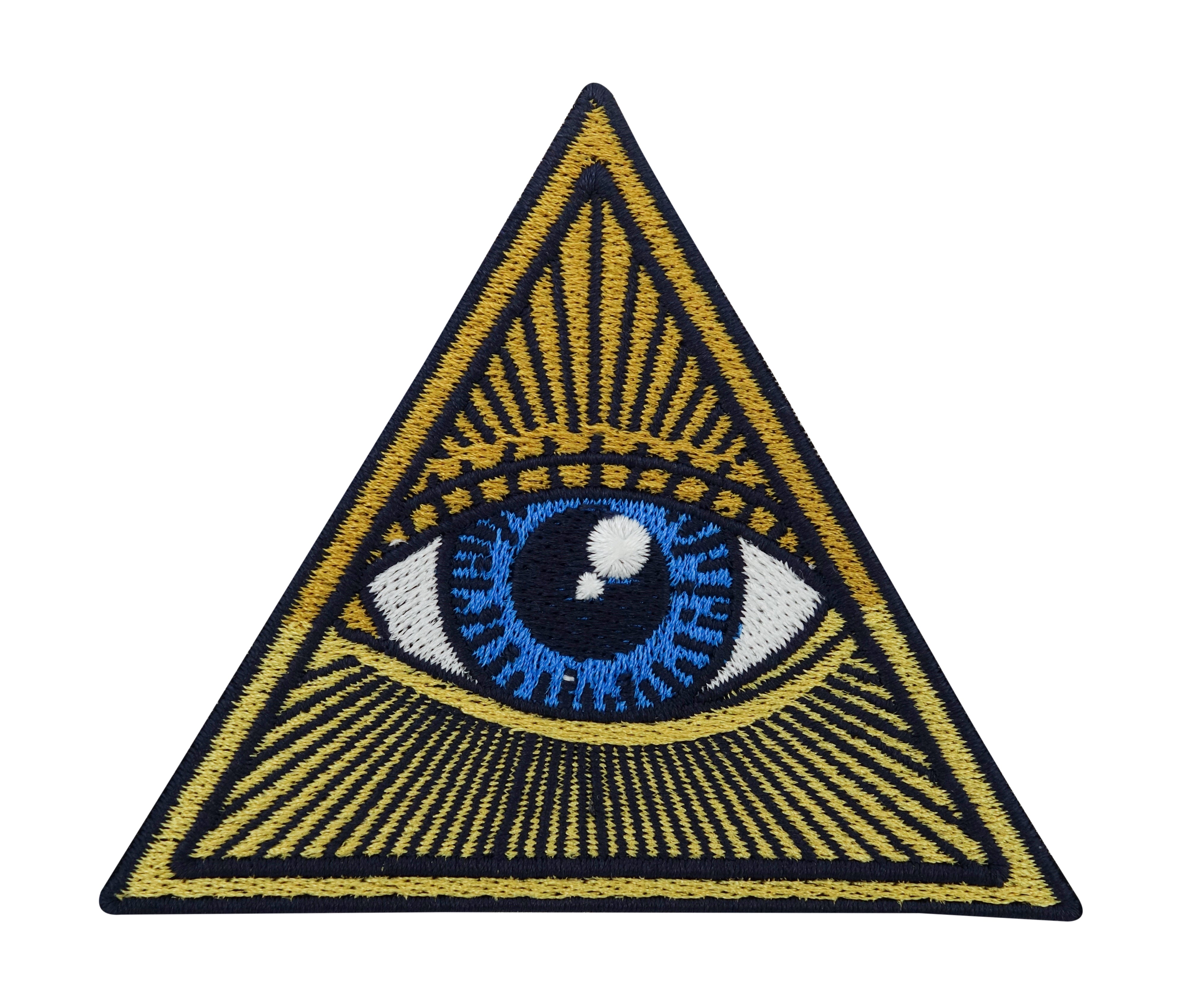 Gelber Illuminati Dreieck Patch
