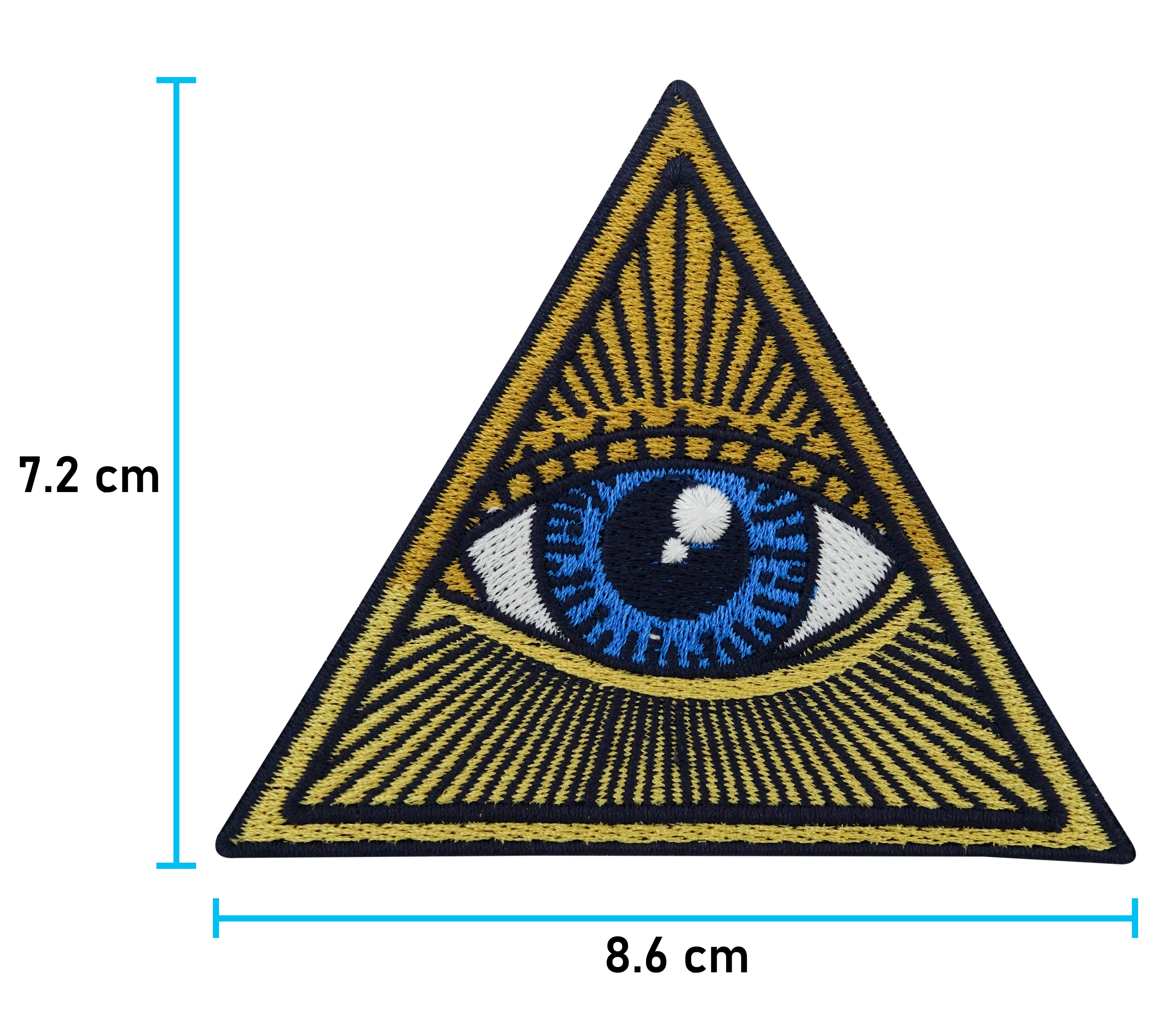Illuminati Patch mit der Maße: 7,2 x 8,6 cm