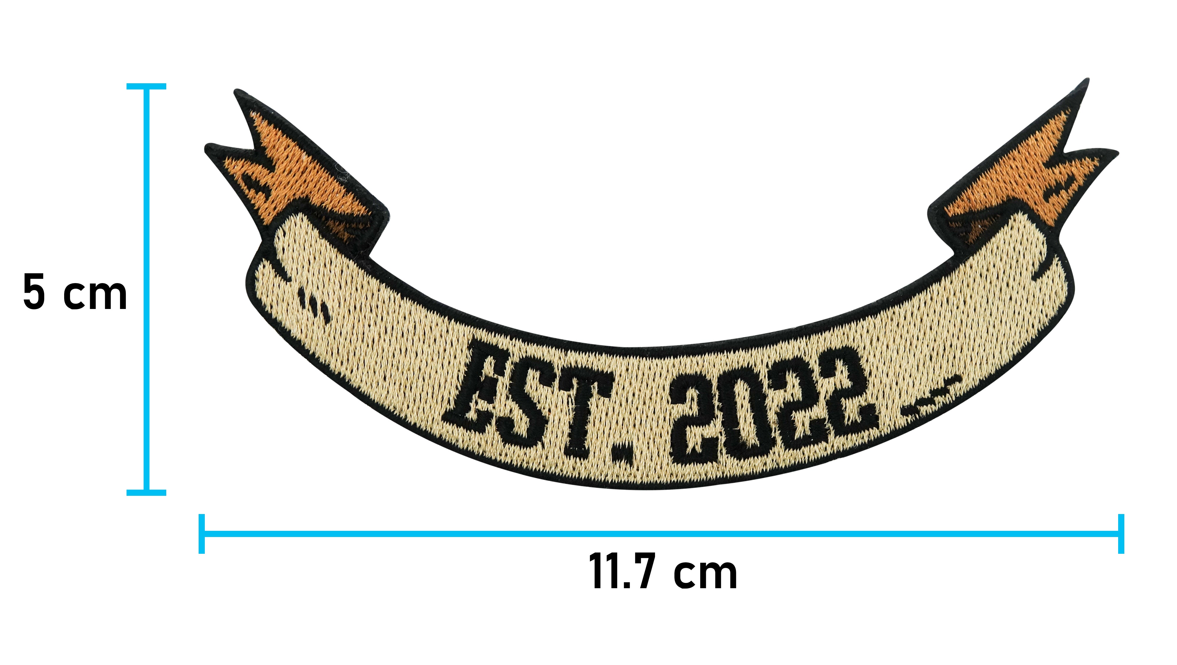 EST. 2022 Patch mit der Maße: 5 x 11,7 cm