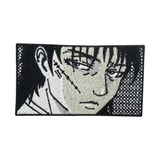 Anime Bad Boy Bügelpatch | Comic Aufnäher | Manga Junge Narbe Flicken