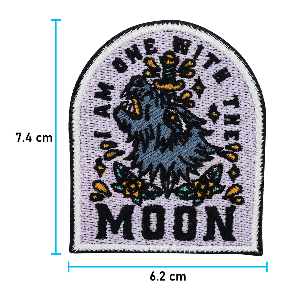 Wolf Patch mit der Maße: 7,4 x 6,2 cm