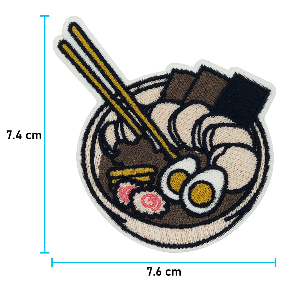 Ramen Bowl Patch mit der Maße: 7,4 x 7,6 cm